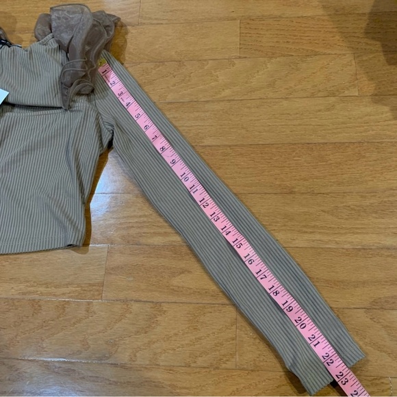 NWT Zara Brown Taupe Organza Long Sleeve Shirt Bloggers’ Favorite - Picture 5 of 11